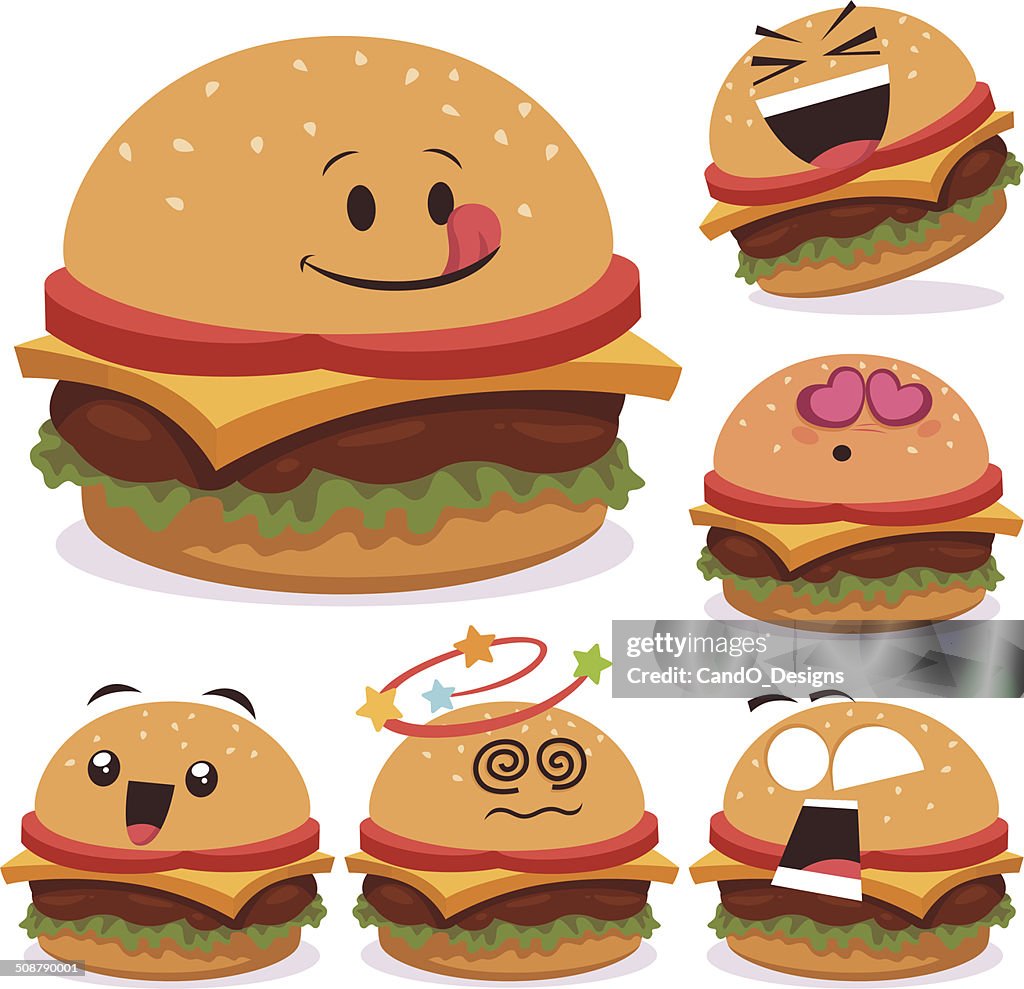 Burger Cartoon Set A