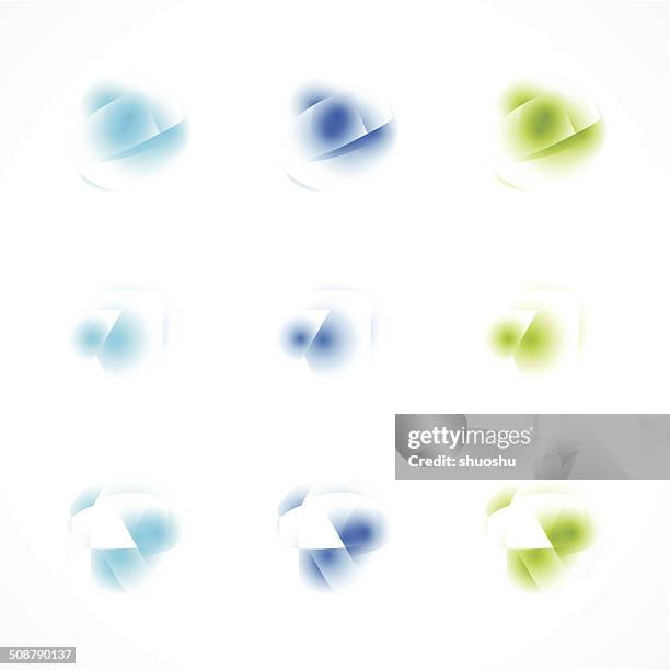 set of abstract color transparency smooth icon for design - smooth process icon stock illustrations