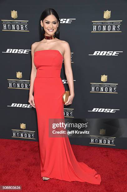 Miss Universe 2015 Pia Wurtzbach attends the 5th Annual NFL Honors at Bill Graham Civic Auditorium on February 6, 2016 in San Francisco, California.