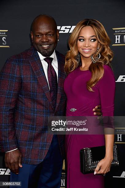 Former NFL player Emmitt Smith and Patricia Southall attend the 5th Annual NFL Honors at Bill Graham Civic Auditorium on February 6, 2016 in San...