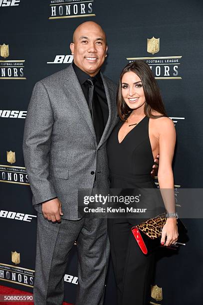 Former NFL player Hines Ward and Lindsey Georgalas-Ward attend the 5th annual NFL Honors at Bill Graham Civic Auditorium on February 6, 2016 in San...