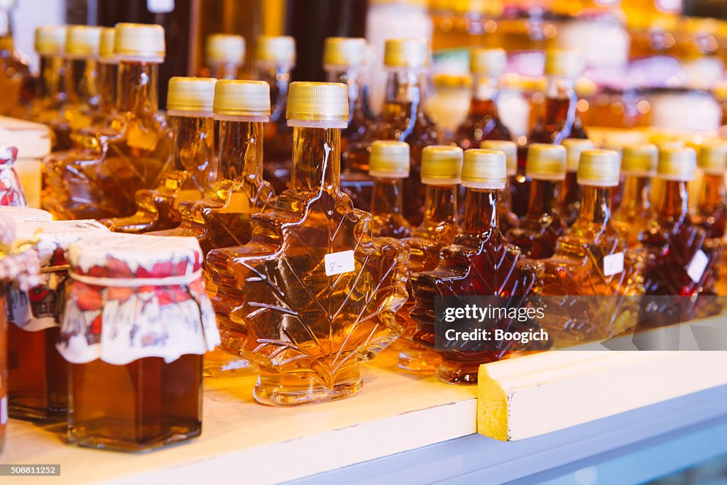 Canadian Maple Syrup Bottles For Sale Atwater Market Montreal Export