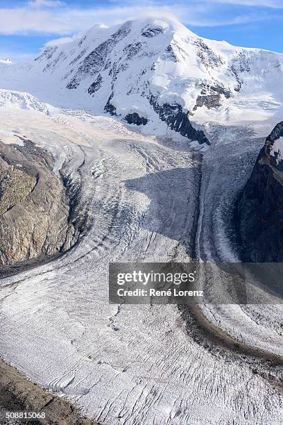 lyskamm gornergletscher, grenzgletscher, - monte rosa fotografías e imágenes de stock