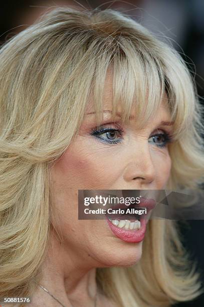 Amanda Lear attends the screening of the film "Diarios de Motocicleta" premiere at the Palais des Festivals during the 57th International Cannes Film...