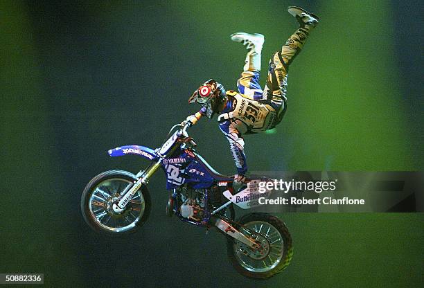 Nate Adams in action during the Crusty Demons Nine Lives Tour at the Rod Laver Arena, May 21, 2004 in Melbourne, Australia.