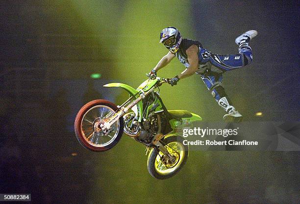 Mike Jones in action during the Crusty Demons Nine Lives Tour at the Rod Laver Arena, May 21, 2004 in Melbourne, Australia.