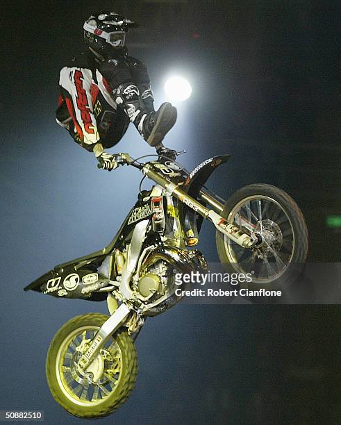 Ronnie Faisst in action during the Crusty Demons Nine Lives Tour at the Rod Laver Arena, May 21, 2004 in Melbourne, Australia.