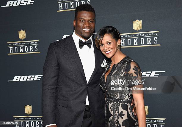 Player Ben Watson and guest attend the 5th Annual NFL Honors at Bill Graham Civic Auditorium on February 6, 2016 in San Francisco, California.