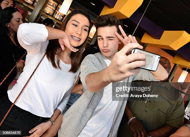 Jacob Whitesides gives a surprise performance in Los Angeles, CA at Taco Bells first ever pre-order event on February 6, 2016.