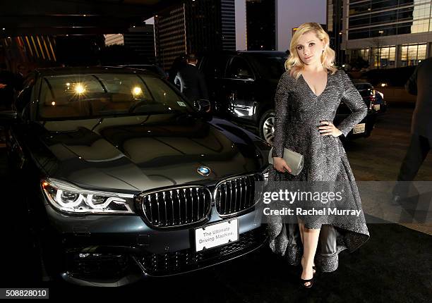 Actress Abigail Breslin arrives in a BMW to the 68th Annual Directors Guild Of America Awards at the Hyatt Regency Century Plaza on February 6, 2016...