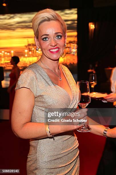 Heiki Wontorra , wife of Joerg Wontorra, during the Goldene Kamera 2016 reception on February 6, 2016 in Hamburg, Germany.