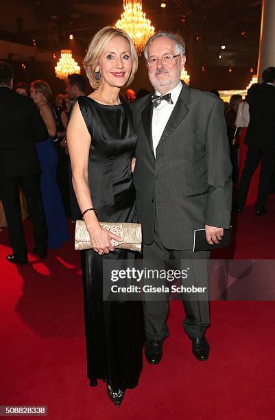 Petra Gerster and her husband Christian Nuernberger during the Goldene Kamera 2016 reception on February 6, 2016 in Hamburg, Germany.