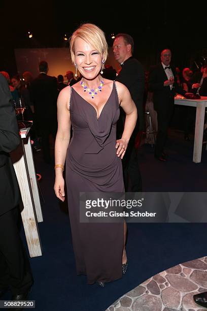 Andrea Ballschuh during the after show party of the Goldene Kamera 2016 on February 6, 2016 in Hamburg, Germany.