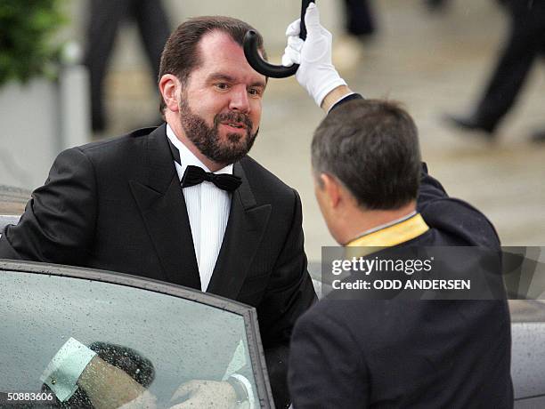 Father of the bride, Jesus Ortiz, arrives to attend an official diner at the Pardo Palace in Madrid 21 May 2004 on the eve of Spanish Crown Prince...