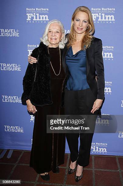 Alison Eastwood and her mom, Maggie Johnson arrive at the Virtuoso's Award during The 31st Santa Barbara International Film Festival held at...