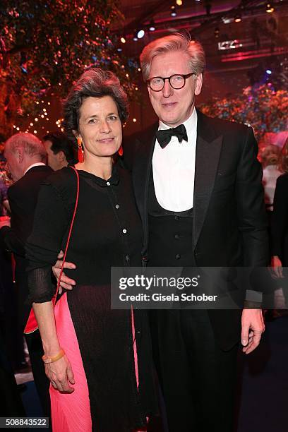 Theo Koll and his wife Franziska Koll during the after show party of the Goldene Kamera 2016 on February 6, 2016 in Hamburg, Germany.