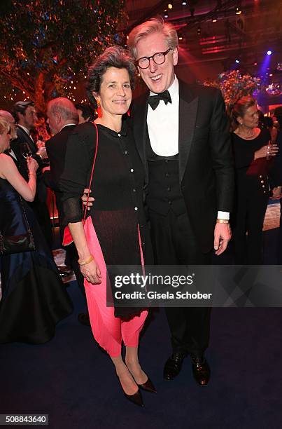 Theo Koll and his wife Franziska Koll during the after show party of the Goldene Kamera 2016 on February 6, 2016 in Hamburg, Germany.