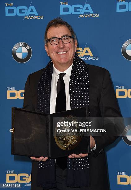 Director Kenny Ortega, winner of the Outstanding Directorial Achievement in Children?s Programs Award for 'Descendants', poses in the press room...