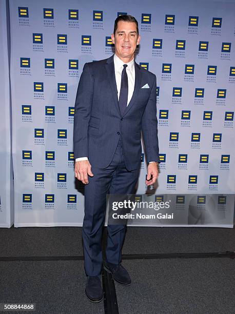 Baseball player Billy Bean attends the 2016 Human Rights Campaign New York gala dinner at The Waldorf=Astoria on February 6, 2016 in New York City.