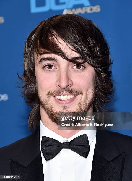 Director Miles Jay attends the 68th Annual Directors Guild Of America Awards at the Hyatt Regency Century Plaza on February 6, 2016 in Los Angeles,...