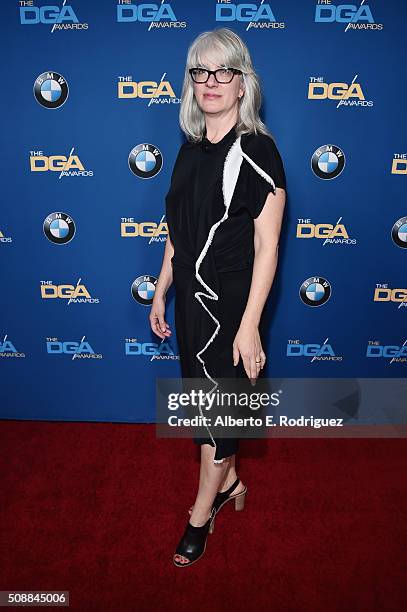 Director Laurie Collyer attends the 68th Annual Directors Guild Of America Awards at the Hyatt Regency Century Plaza on February 6, 2016 in Los...