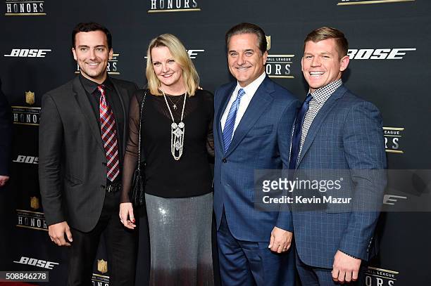Sportscaster Steve Mariucci , Gayle Wood and guests attend the 5th annual NFL Honors at Bill Graham Civic Auditorium on February 6, 2016 in San...