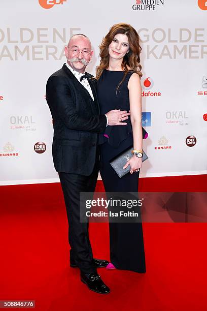 Horst Lichter and his wife Nada Lichter attend the Goldene Kamera 2016 on February 6, 2016 in Hamburg, Germany.