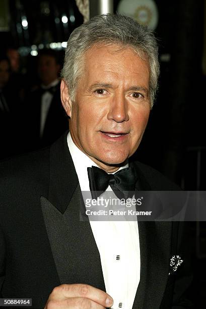 Game show host Alex Trebek arrives at the 31st Annual Daytime Emmy Awards at Radio City Music Hall May 21, 2004 in New York City.