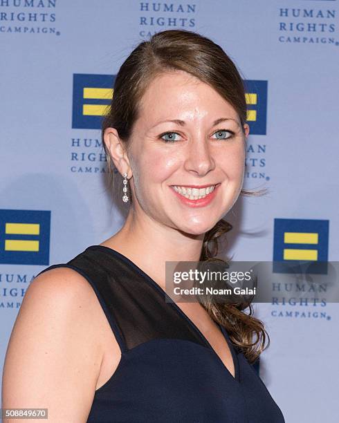 Chief of staff to the New York Governor Melissa DeRosa attends the 2016 Human Rights Campaign New York gala dinner at The Waldorf=Astoria on February...