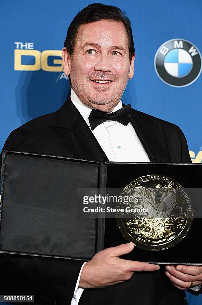 Director David Nutter, winner of the Award for Outstanding Directorial Achievement in Dramatic Series for "Game of Thrones, 'Mothers Mercy'" poses...