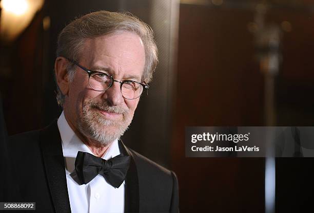 Director Steven Spielberg poses in the press room at the 68th annual Directors Guild of America Awards at the Hyatt Regency Century Plaza on February...