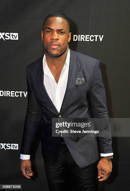 Player DeMarco Murray attends DirecTV Super Saturday Night Co-hosted by Mark Cuban's AXS TV at Pier 70 on February 6, 2016 in San Francisco,...