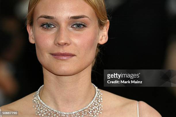 Actress Diane Kruger wearing Chopard jewelry arrives to the closing night ceremony and the screening of "De-Lovely" during the 57th Cannes Film...