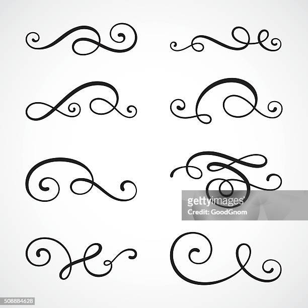 calligraphy swirls - swirl pattern stock illustrations