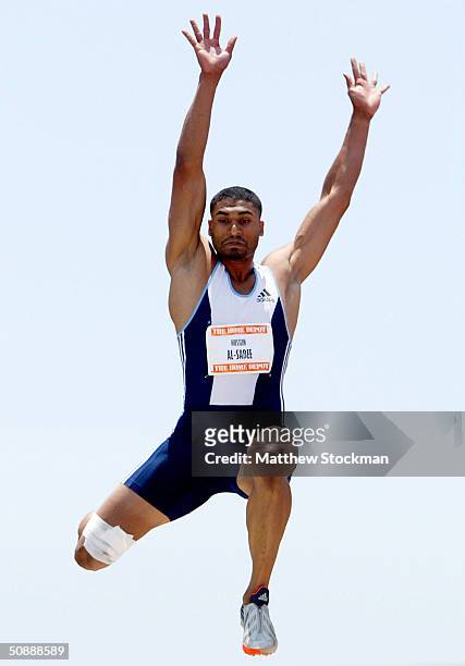 Hussein Al-Sabee of Saudi Arabia competes in the long jump during the Home Depot Invitational, the first invitational stop on USA Track & Field?s...