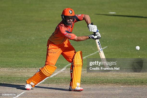 Neil McKenzie the Captain of Virgo Super Kings bats during the Oxigen Masters Champions League match between Virgo Super Kings and Capricorn...