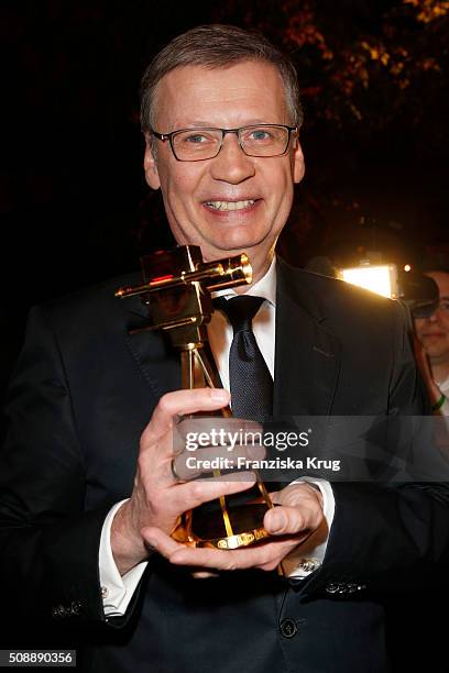 Guenther Jauch attends the Goldene Kamera 2016 show on February 6, 2016 in Hamburg, Germany.