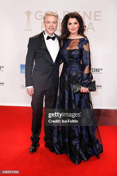 Michael Mittermeier and his wife Gudrun Mittermeier attend the Goldene Kamera 2016 on February 6, 2016 in Hamburg, Germany.