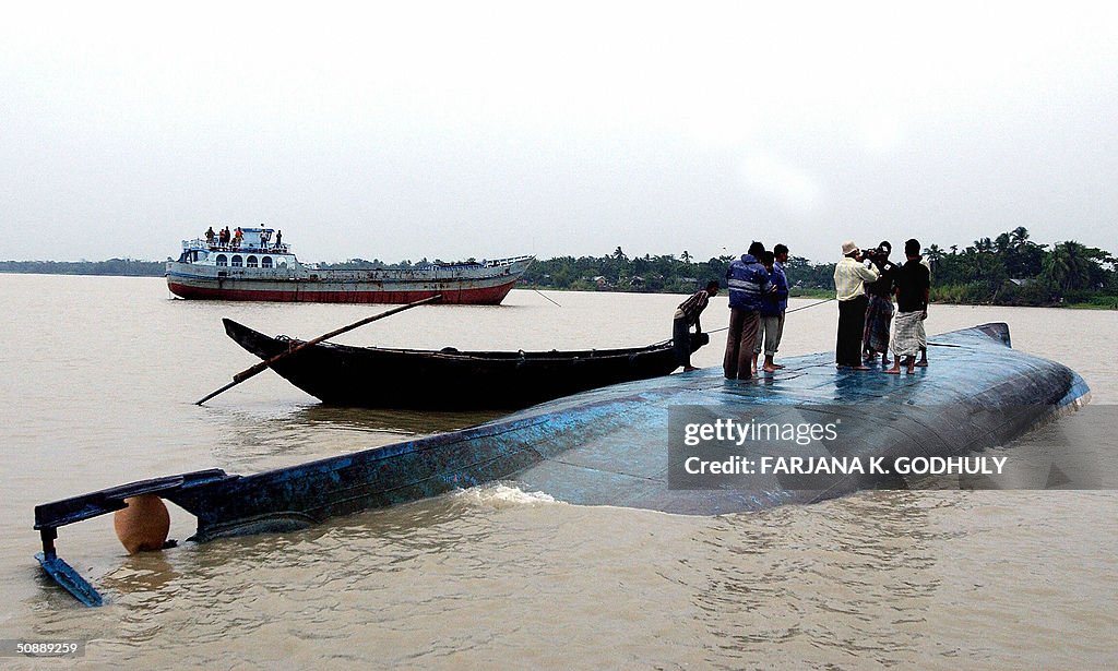 Bangladeshi ferry passengers are intervi