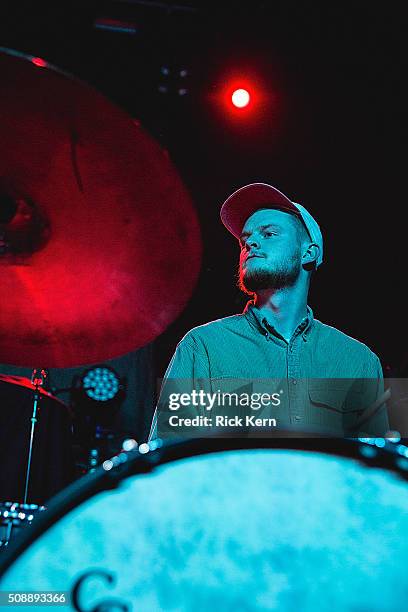 Drummer for Kevin Garrett performs in concert at Emo's on February 6, 2016 in Austin, Texas.