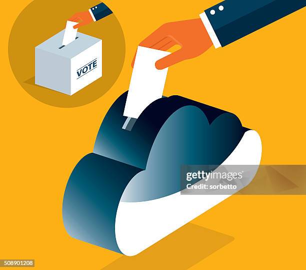 on-line voting - electronic voting stock illustrations