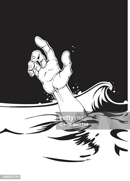 Se Afogando Humana, Foto de stock