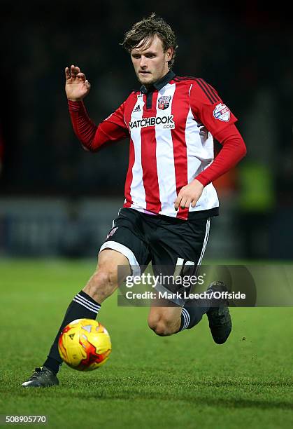 John Swift of Brentford during the Sky Bet Championship match between Brentford and Leeds United at Griffin Park on January 26, 2016 in Brentford,...