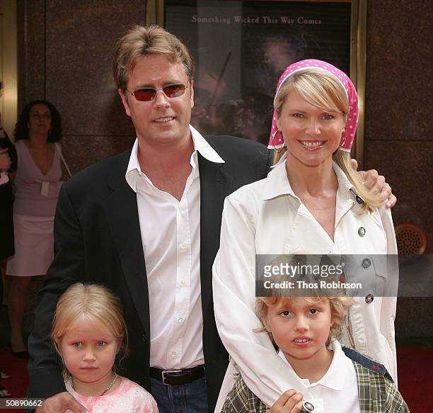 Peter Cook and Christie Brinkley with their daughter Sailor Lee and son Jack Paris attend the Premiere of Harry Potter and The Prisoner of Azkaban at...