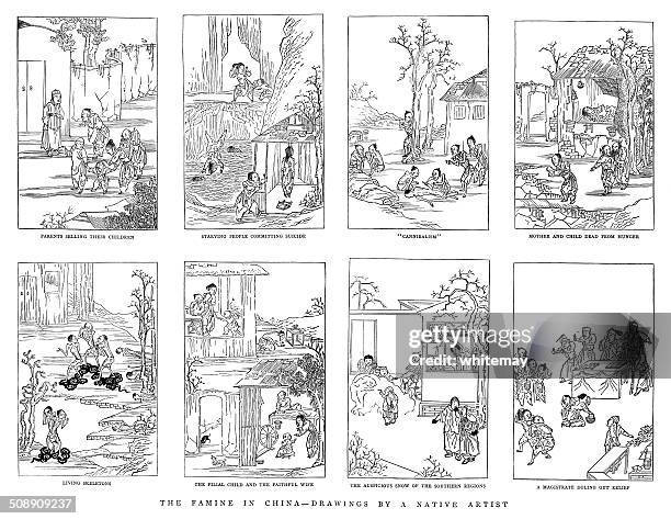 ilustraciones, imágenes clip art, dibujos animados e iconos de stock de la gran china hambruna de 1876-79 - juez de concurso