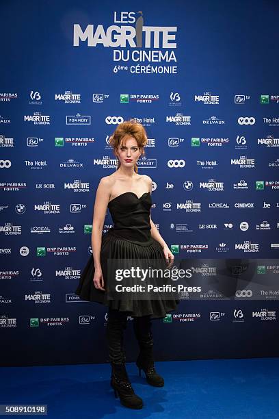 Erika Sainte, actress, at the Magritte who awards the best of the Belgian French Speaking Industry.