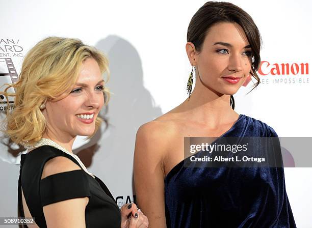 Actresses Chantelle Albers and Cortney Palm arrive for the Society Of Camera Operators Lifetime Achievement Awards held at Paramount Theatre on...