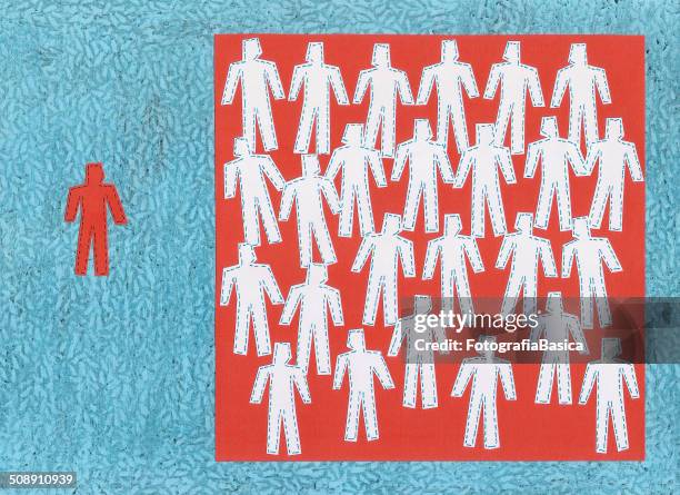 illustrazioni stock, clip art, cartoni animati e icone di tendenza di fuori dalla casella - pregiudizio