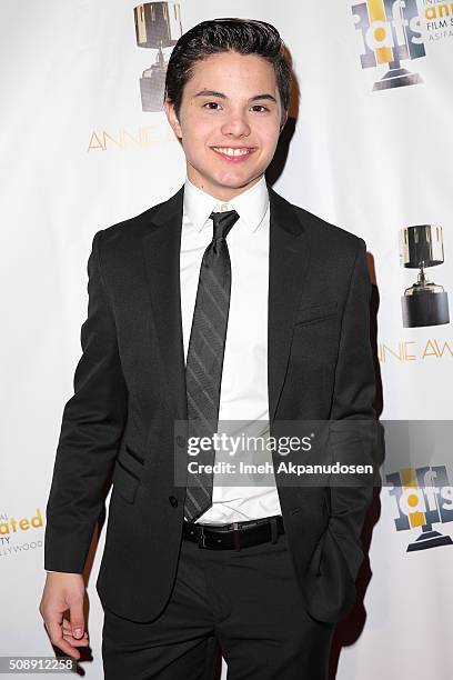 Actor Zach Callison attends the 43rd Annual Annie Awards at Royce Hall on the UCLA Campus on February 6, 2016 in Westwood, California.