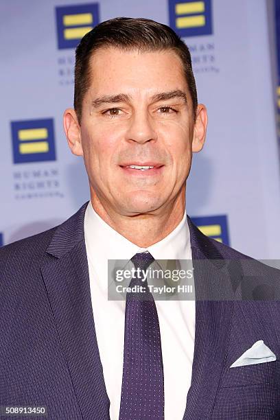 Billy Bean attends the 2016 HRC New York Gala Dinner at The Waldorf=Astoria on February 6, 2016 in New York City.